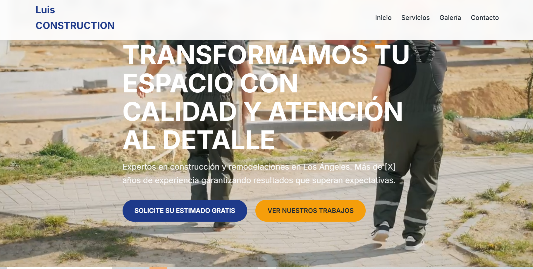 Template Profesional para Construcción